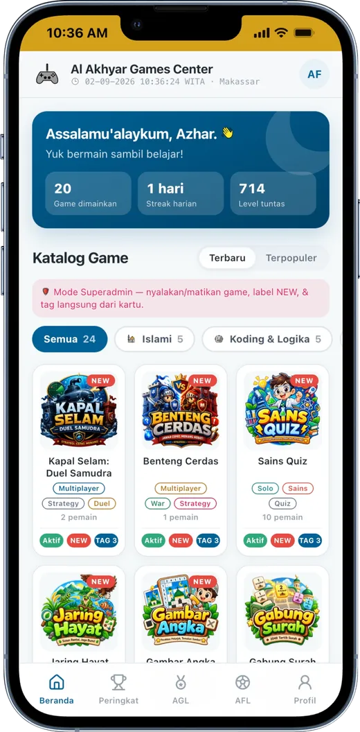 Katalog 24 game di Al Akhyar Games Center
